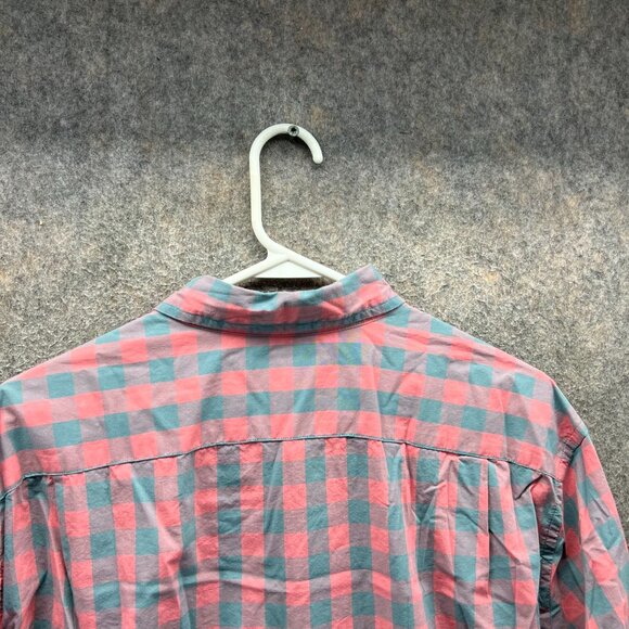 J Crew Shirt Mens XL Pink Grey Button Down Mercantile Flex Fit Cotton Checkered - Picture 11 of 12